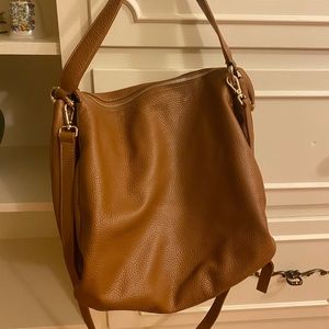 Brown tote/crossbody with plenty of space!